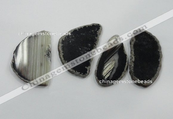 NGP1199 30*55mm - 55*75mm freeform agate gemstone pendants wholesale