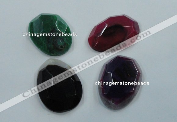 NGP1207 30*45mm - 35*55mm freeform agate gemstone pendants wholesale
