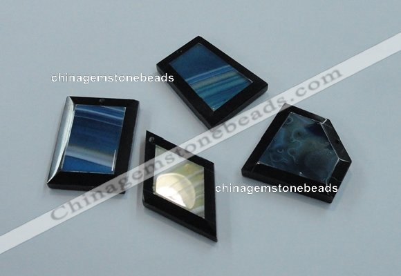 NGP1226 30*35mm - 40*50mm freeform agate gemstone pendants wholesale