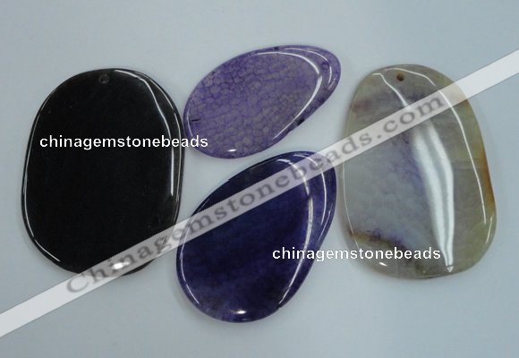 NGP1237 35*50mm - 50*70mm freeform agate gemstone pendants wholesale