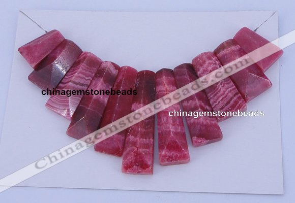 NGP124 Dyed rhodochrosite gemstone pendants set jewelry wholesale