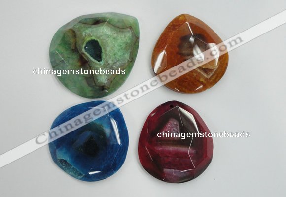 NGP1252 40*50mm - 55*65mm freeform agate gemstone pendants wholesale