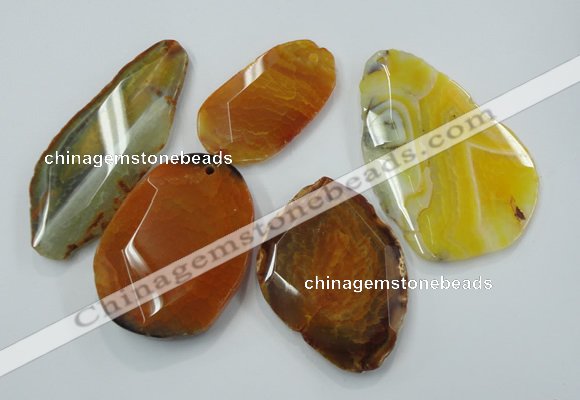 NGP1256 25*40mm - 50*65mm freeform agate gemstone pendants wholesale