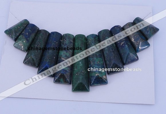 NGP126 Dyed lapis & chrysocolla gemstone pendants set jewelry wholesale