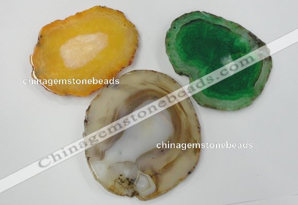 NGP1272 60*70mm - 80*90mm freeform agate gemstone pendants wholesale