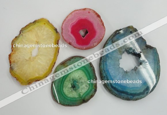 NGP1276 45*55mm - 70*90mm freeform agate gemstone pendants wholesale