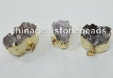 NGP1338 20*30mm - 30*40mm freeform agate pendants with brass setting