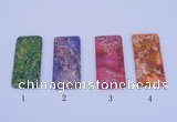 NGP135 5pcs 30*60mm rectangle dyed imperial jasper gemstone pendants