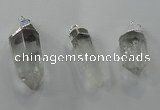 NGP1350 10*35mm - 15*60mm faceted nuggets white crystal pendants