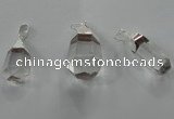 NGP1356 15*30mm - 20*35mm faceted nuggets white crystal pendants