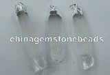 NGP1358 10*45mm - 15*75mm carved white crystal pendants