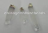 NGP1359 10*45mm - 15*75mm carved white crystal pendants