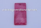 NGP136 2pcs 30*40mm rectangle dyed white jade gemstone pendants