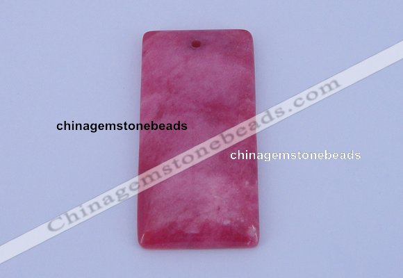 NGP136 2pcs 30*40mm rectangle dyed white jade gemstone pendants