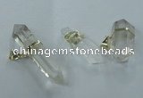 NGP1361 12*35mm - 16*55mm faceted nuggets white crystal pendants