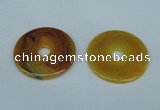 NGP1372 7*50mm - 8*55mm donut agate gemstone pendants