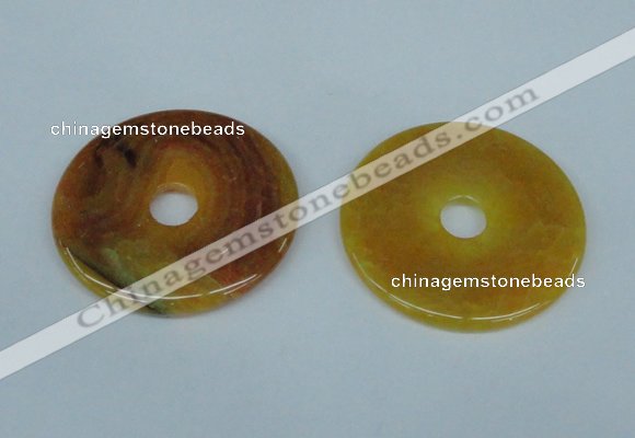 NGP1372 7*50mm - 8*55mm donut agate gemstone pendants