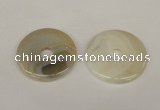 NGP1376 7*50mm - 8*55mm donut agate gemstone pendants