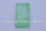 NGP138 2pcs 30*40mm rectangle dyed white jade gemstone pendants