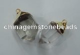 NGP1390 15*20mm - 20*35mm faceted nuggets white crystal pendants