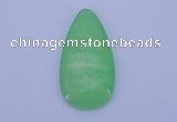 NGP140 2pcs 30*60mm teardrop dyed white jade gemstone pendants