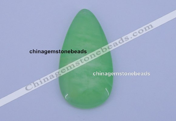 NGP140 2pcs 30*60mm teardrop dyed white jade gemstone pendants