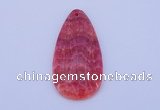 NGP141 2pcs 30*60mm teardrop dyed rhodochrosite gemstone pendants