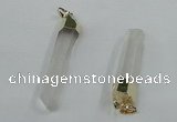 NGP1420 9*50mm - 11*60mm stick white crystal gemstone pendants