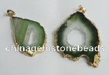 NGP1429 30*45mm - 45*55mm freeform plated druzy agate pendants