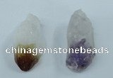 NGP1442 20*45mm - 25*55mm nuggets amethyst & citrine pendants