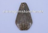 NGP145 2pcs 34*60mm fashion picasso jasper gemstone pendants