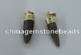 NGP1453 6*20mm - 9*30mm bullet agate gemstone pendants wholesale