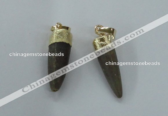 NGP1453 6*20mm - 9*30mm bullet agate gemstone pendants wholesale
