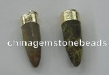 NGP1455 11*35mm - 13*45mm bullet agate gemstone pendants wholesale