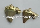 NGP1456 20*30mm - 25*35mm shark teeth pendants wholesale