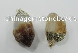 NGP1458 25*40mm - 35*55mm nuggets citrine gemstone pendants