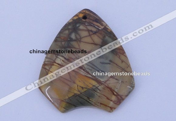 NGP146 2pcs 40*44mm fashion picasso jasper gemstone pendants