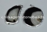 NGP1475 35*45mm - 45*55mm freeform druzy agate gemstone pendants