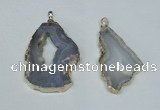 NGP1478 30*45mm - 40*55mm freeform blue lace agate pedants