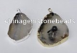 NGP1481 35*45mm - 45*55mm freeform montana agate pendants