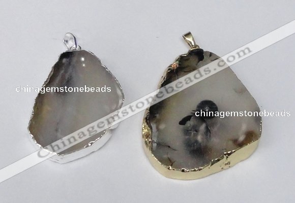 NGP1481 35*45mm - 45*55mm freeform montana agate pendants