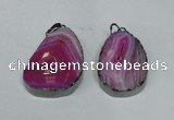 NGP1485 30*45mm - 40*50mm freeform plated druzy agate pendants