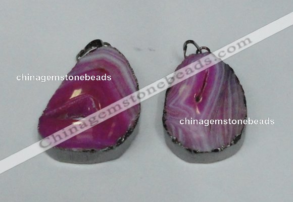 NGP1485 30*45mm - 40*50mm freeform plated druzy agate pendants