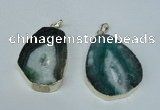 NGP1493 30*45mm - 40*50mm freeform plated druzy agate pendants