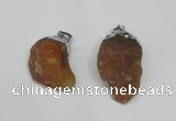 NGP1500 20*30mm - 25*50mm nuggets red agate gemstone pendants