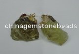 NGP1502 20*30mm - 25*50mm nuggets lemon quartz pendants