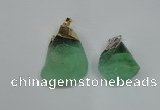 NGP1503 20*30mm - 25*50mm nuggets green fluorite pendants