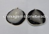 NGP1525 50*55mm - 55*60mm freeform druzy agate pendants