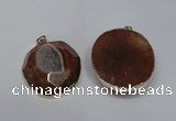 NGP1526 50*55mm - 55*60mm freeform druzy agate pendants