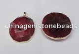 NGP1527 50*55mm - 55*60mm freeform druzy agate pendants